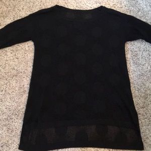 WHBM Black Polka Dot Sweater Sz M